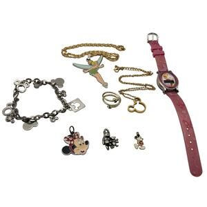 Disney Girls Teen Jewelry Lot (8) - Ring - Watch - Bracelet - Charms - Necklace